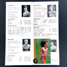 Mary Decker Autographed Magazine Page with Olympicard