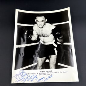 Carmen Basilio Autographed Photo Print