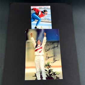 Bonnie Blair Team USA Autographed Photo and Olympicard