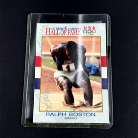 Ralph Boston Autographed US Olympic Trading Card