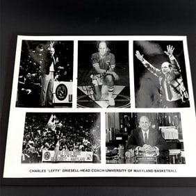 Charles "Lefty" Driesell Basketball Autographed Photos LOT OF TWO