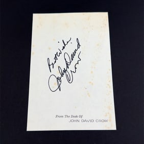 John David Crow Football Autographed Postcard