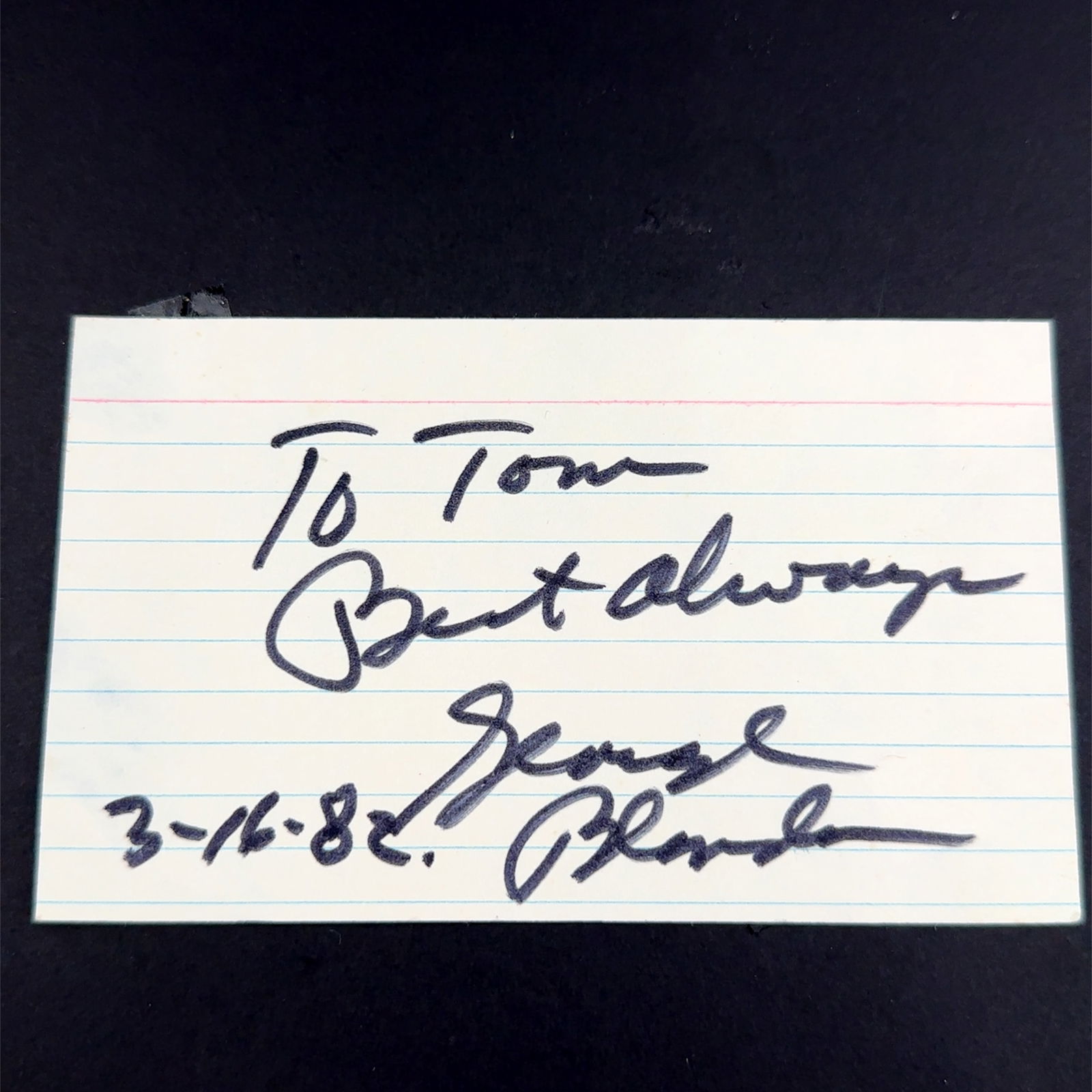 George Blanda Football Signed Card (1 of 1)