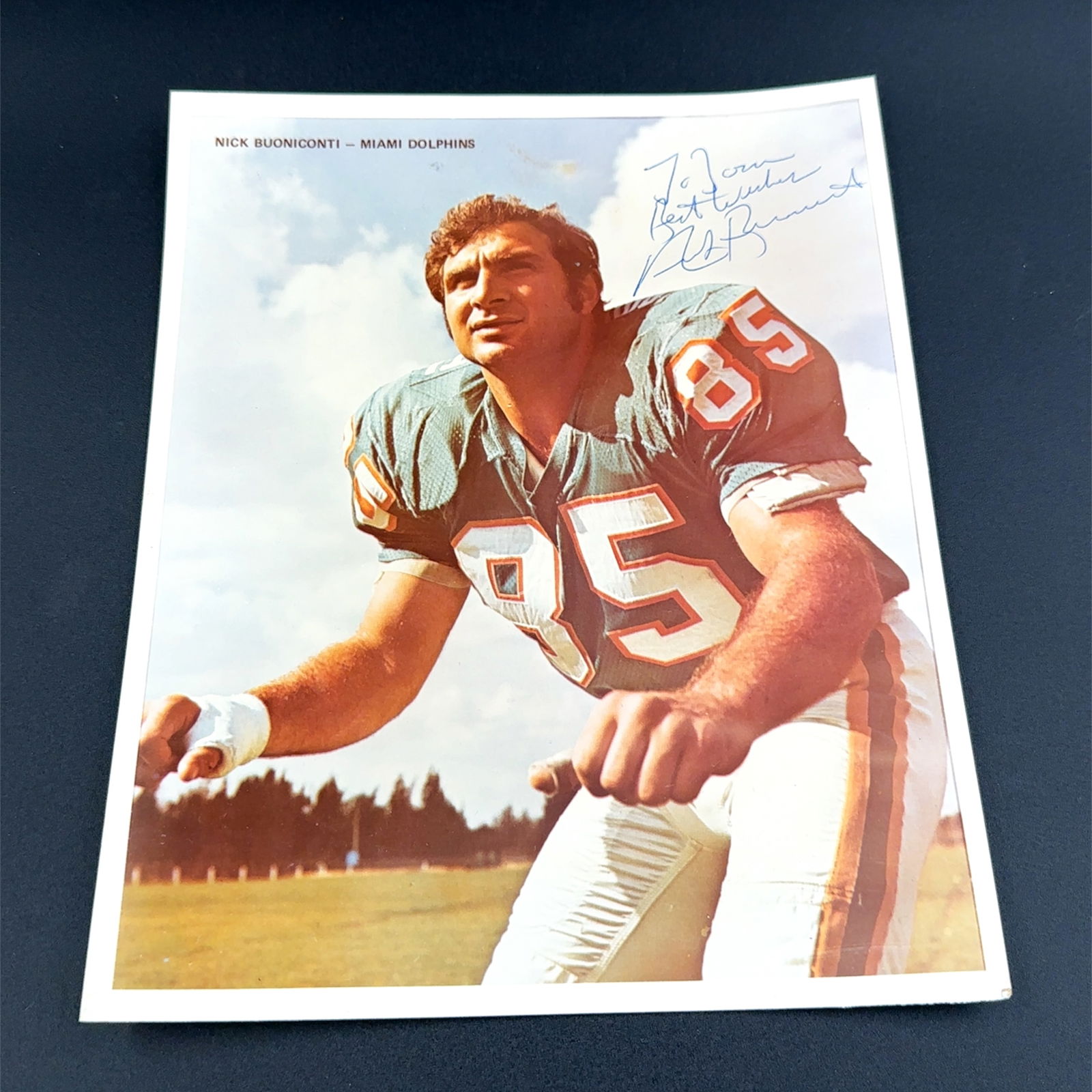 Nick Buoniconti Miami Dolphins Autographed Photo (1 of 1)