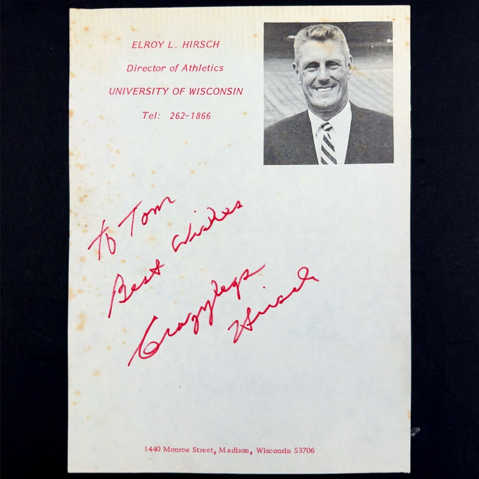 GEORGE HALAS & ELROY HIRSCH AUTOGRAPH SET - PSA AUTHENTICATED (1 of 4)