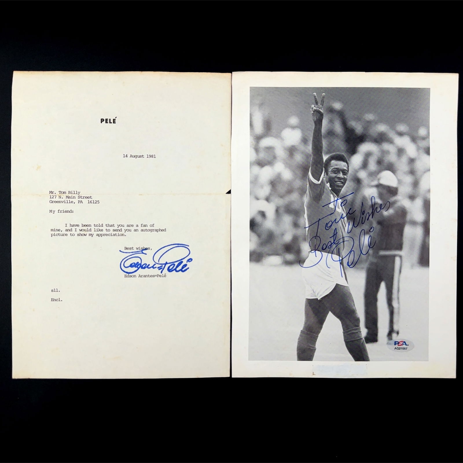 PELÉ AUTOGRAPHED PHOTO - PSA AUTHENTICATED (1 of 5)
