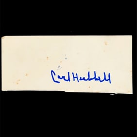 Carl Hubbell New York Giants Autographed Postcard