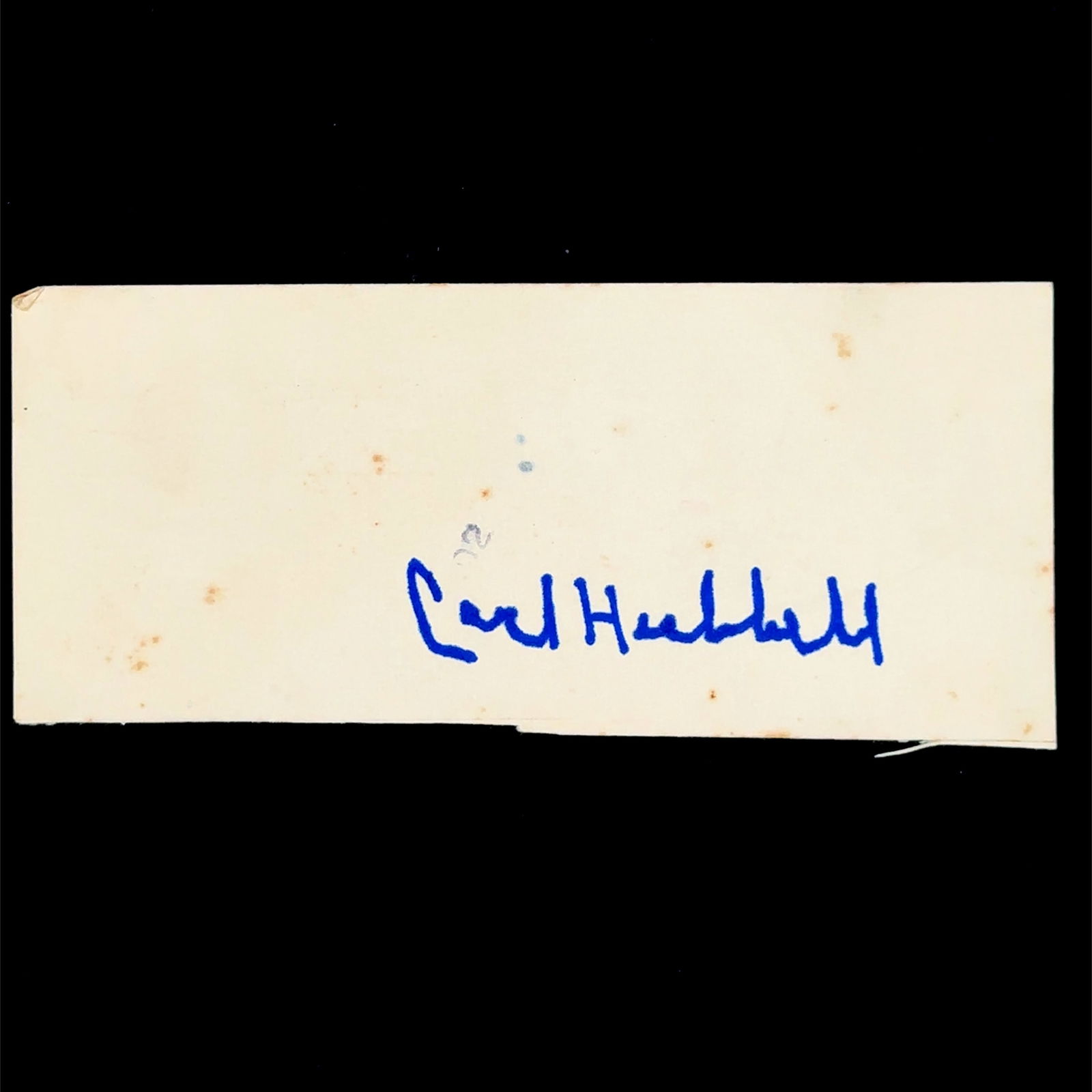 Carl Hubbell New York Giants Autographed Postcard (1 of 1)
