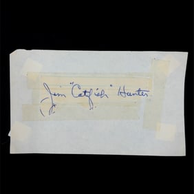 Jim "Catfish" Hunter Baseball Autograph