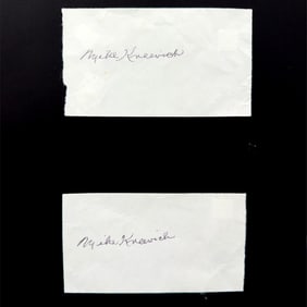 Set of Two Mike Kreevich Autographs