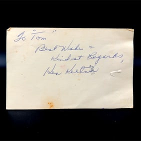 Ken Keltner Autographed Postcard