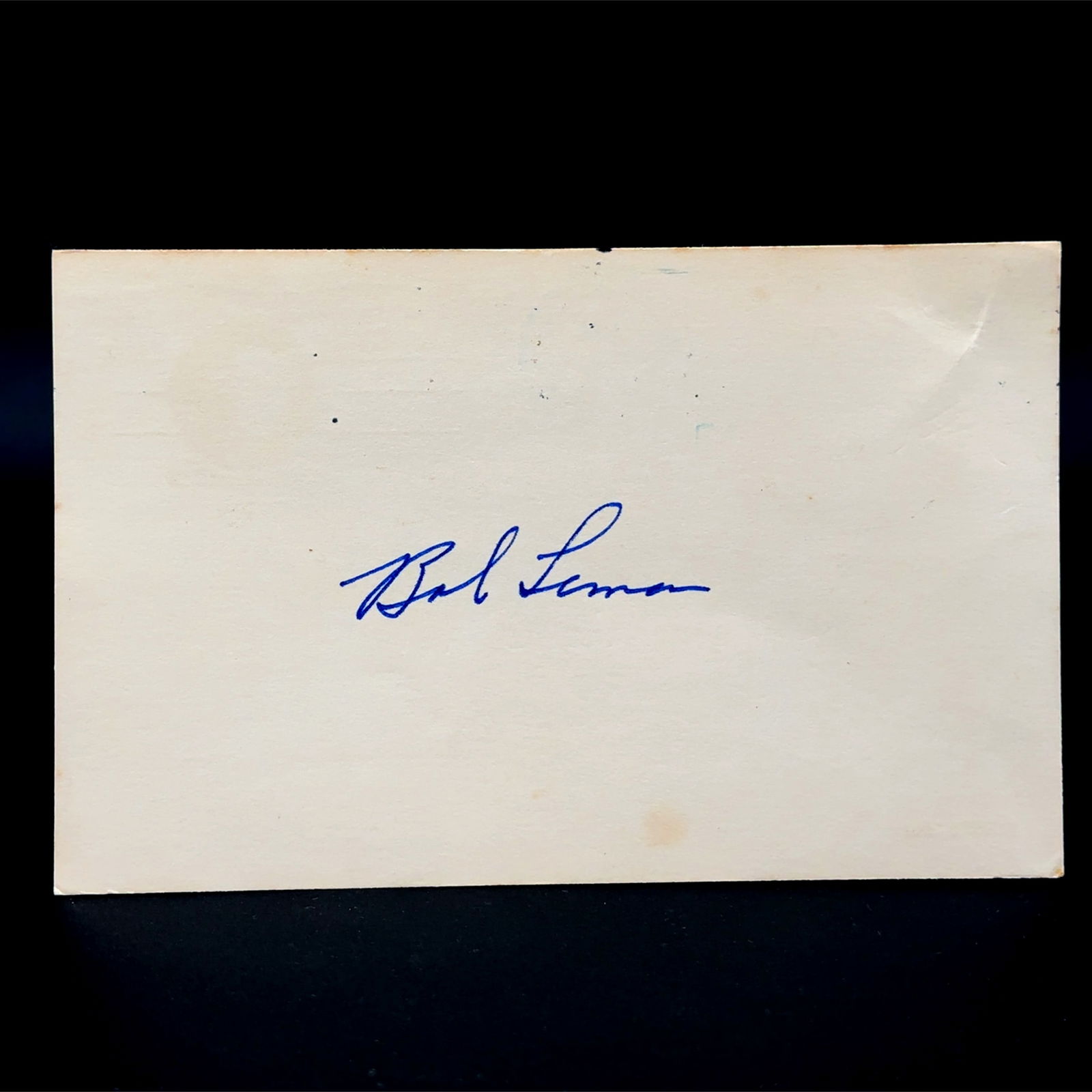Bob Lemon Baseball Hall of Famer Autographed Postcard (1 of 2)