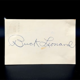 Buck Leonard Autographed Postcard