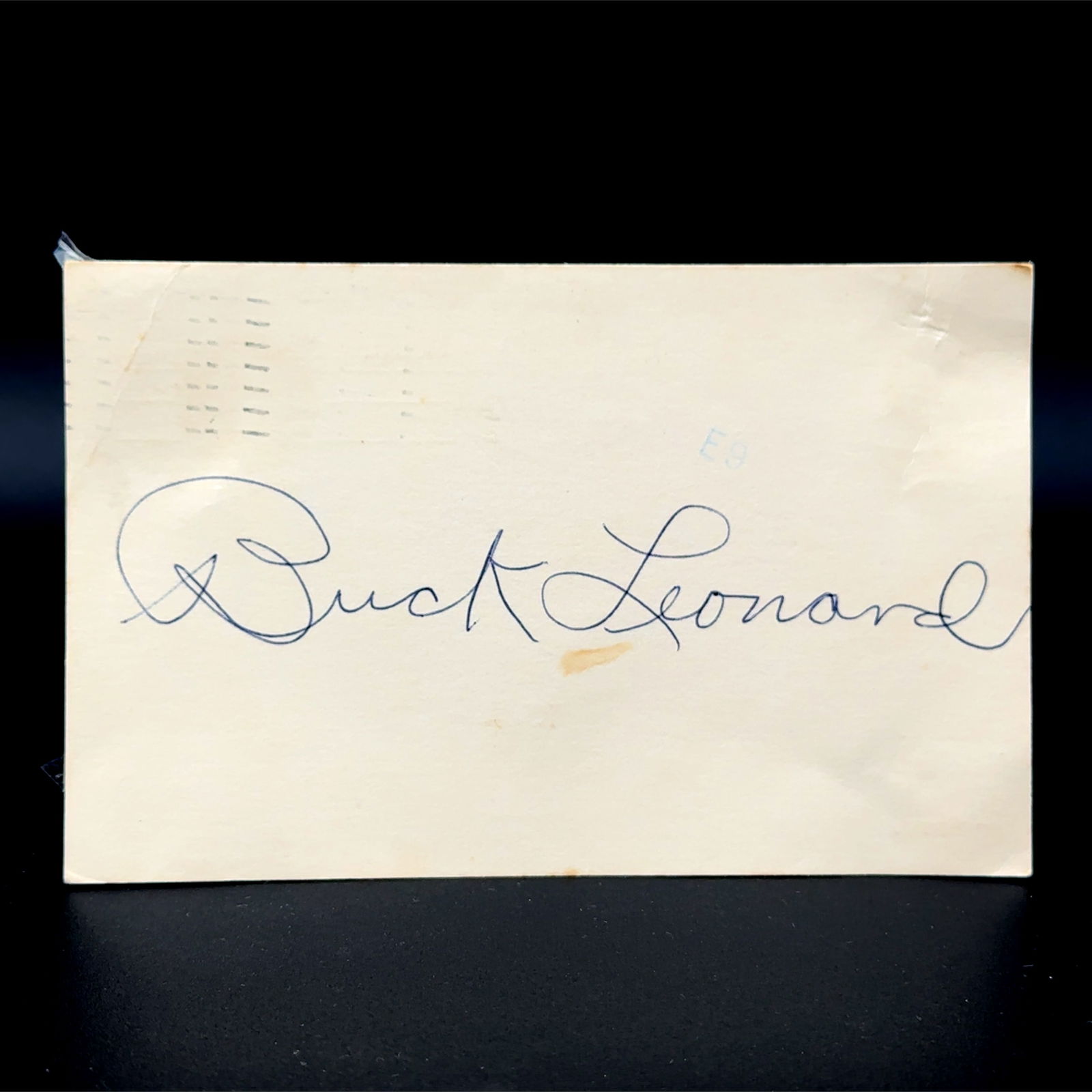 Buck Leonard Autographed Postcard (1 of 2)