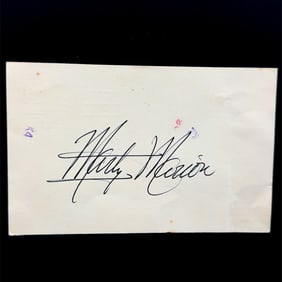 Marty Marion Autographed Index Card