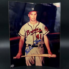 Eddie Mathews Authenticated Autographed Photo