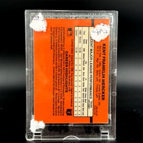 Kent Mercker Autographed Baseball Card in Case