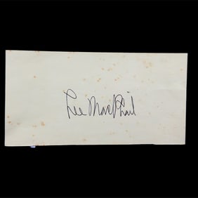 Lee MacPhail Autographed Card