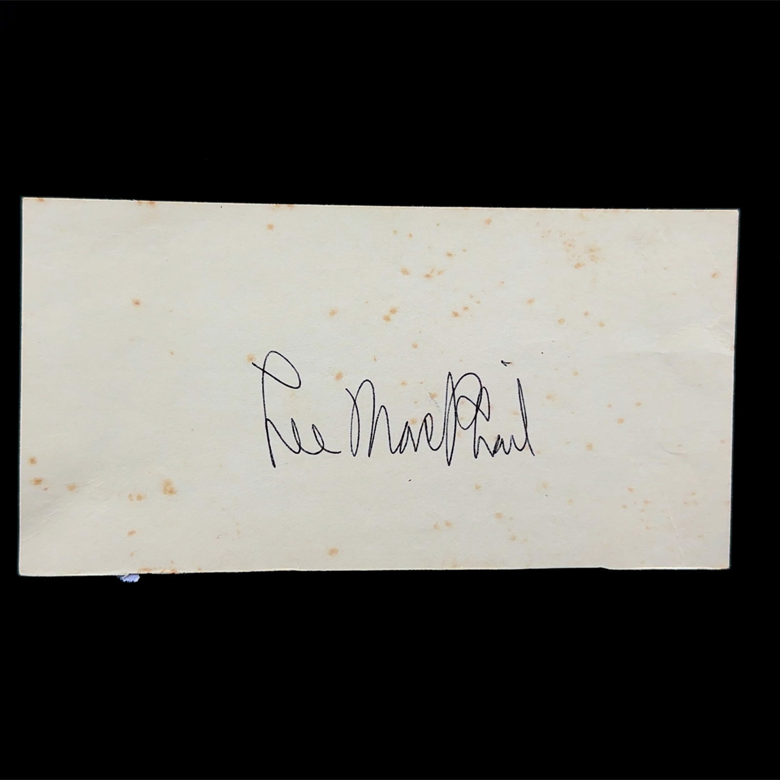 Lee MacPhail Autographed Card (1 of 1)