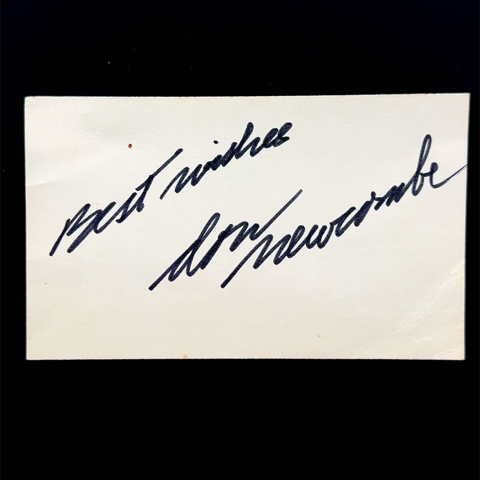 Don Newcombe Autographed Index Card (1 of 1)