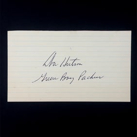 Don Hutson Autographed Index Card
