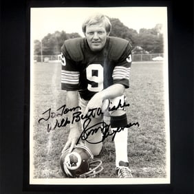 Sonny Jurgensen Autographed Photo Lot of Two
