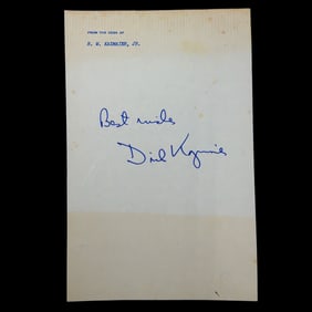 Dick Kazmaier Autograph on Letterhead