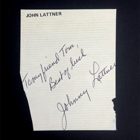 Johnny Lattner Autograph