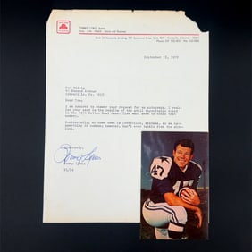 Tommy Lewis Autographed Letter