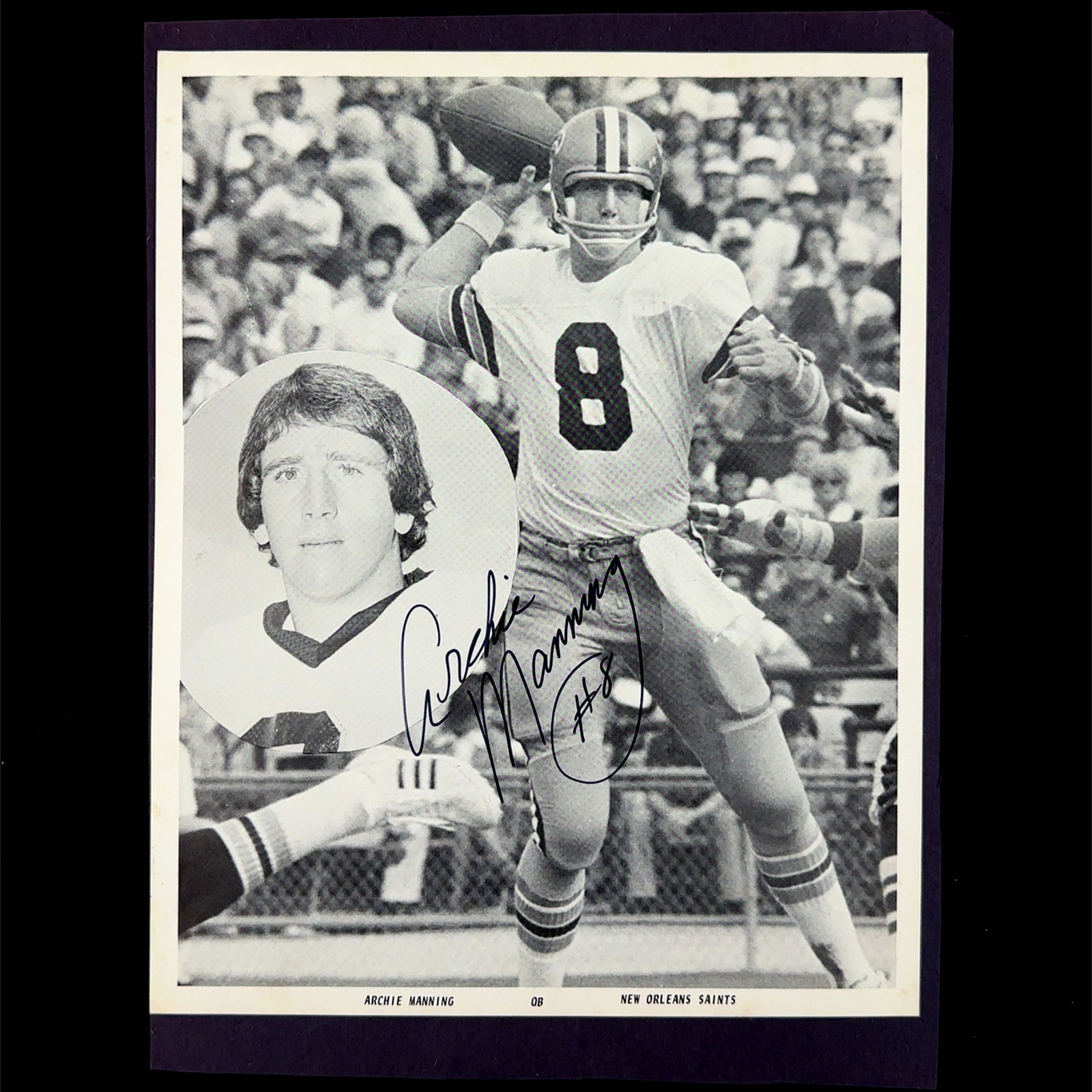 Archie Manning New Orleans Saints Autographed Photo (1 of 1)