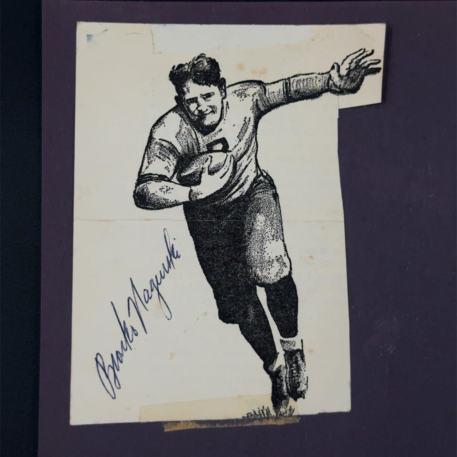 Bronko Nagurski Autographed Illustration (1 of 1)