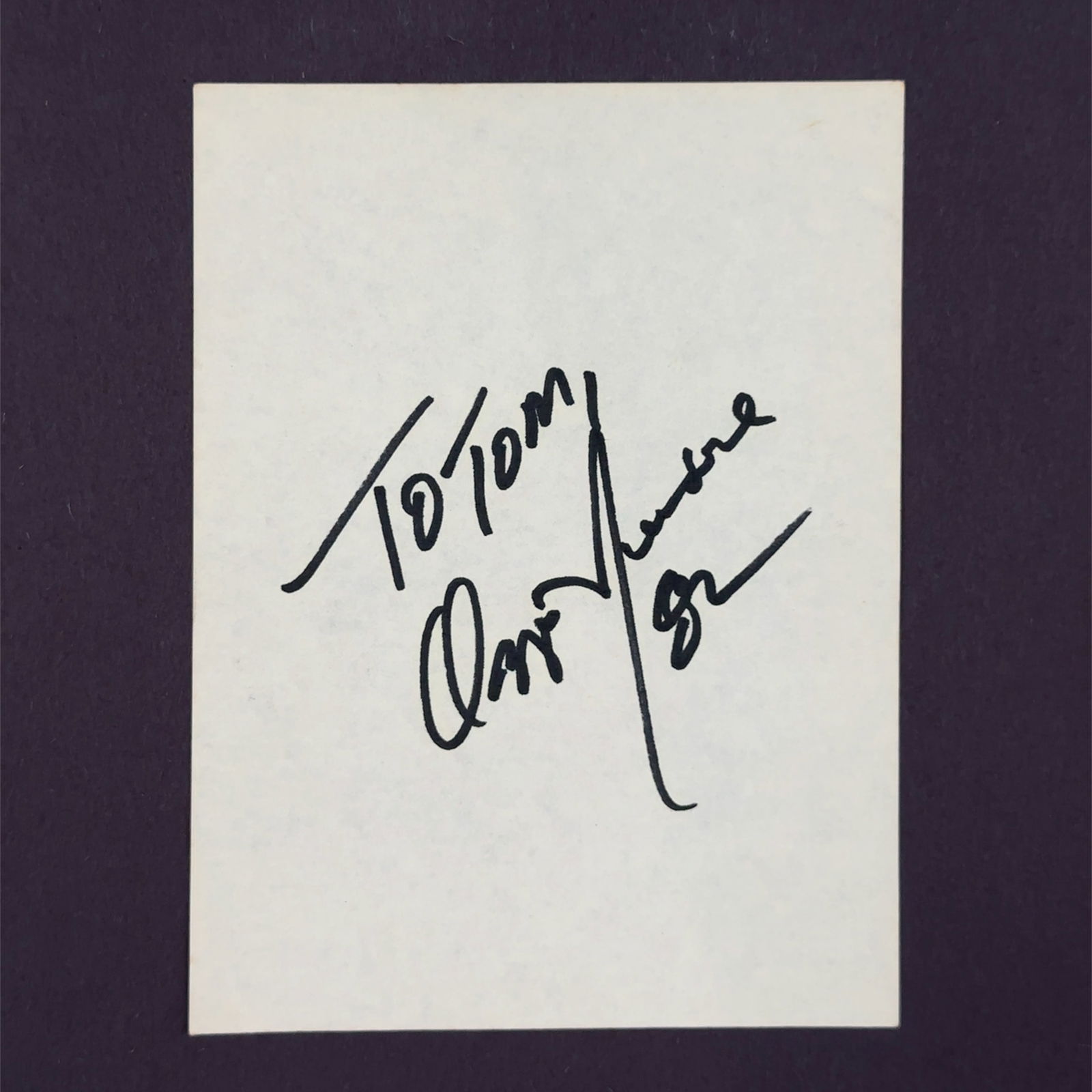 Ozzie Newsome Autographed Index Card (1 of 1)