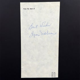 Byron Nelson Autographed Stationery