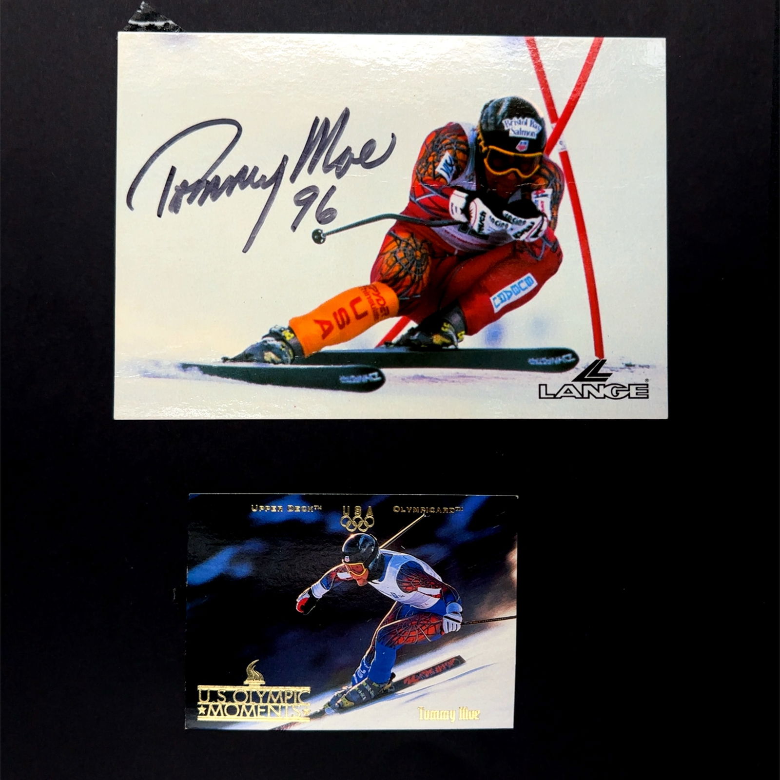 Tommy Moe Autographed Photo and Olympic Card (1 of 1)