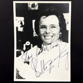 Billie Jean King Autographed Photo