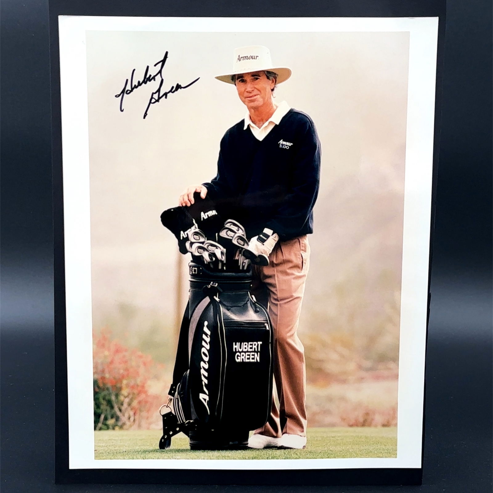 Hubert Green Autographed Photo: Autographed photo of golfer Hubert Green.