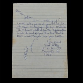 Kareem Abdul Jabbar Autographed Letter