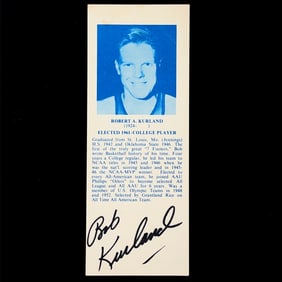 Bob Kurland Autographed Card