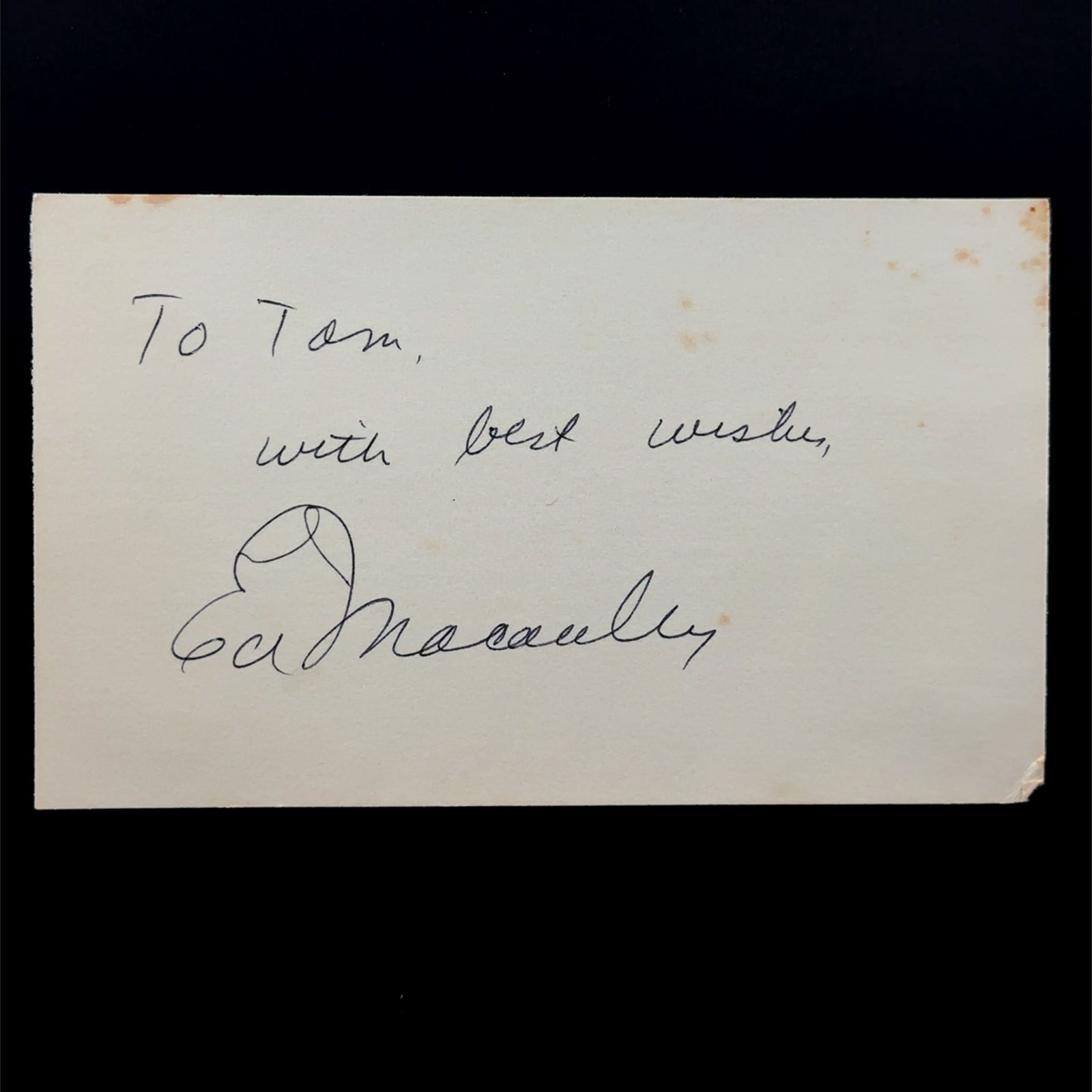 Lot of Two Ed Macauley Autographs (1 of 2)