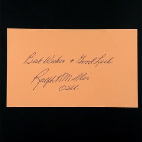 Ralph Miller Autographed Card