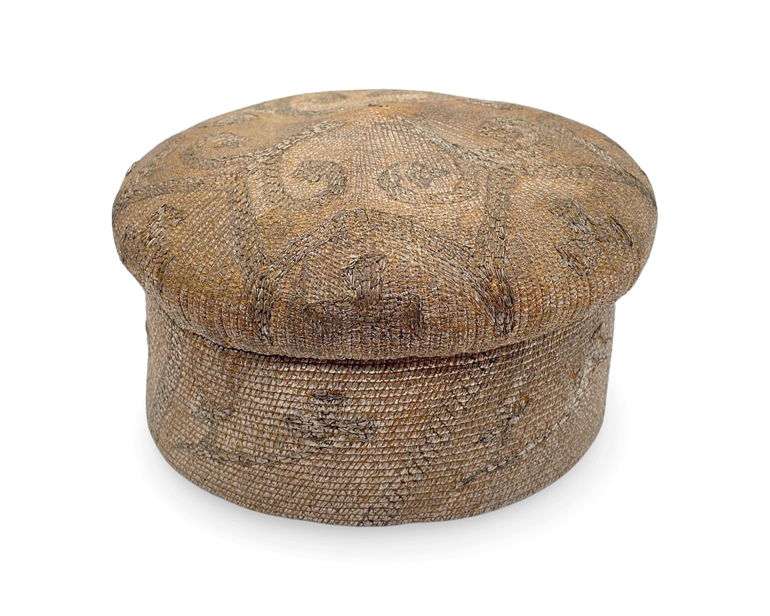 Early 20th Century Central Asian Islamic Embroidered Cap / Hat: Early 20th century Central Asian Islamic embroidery cap / hat