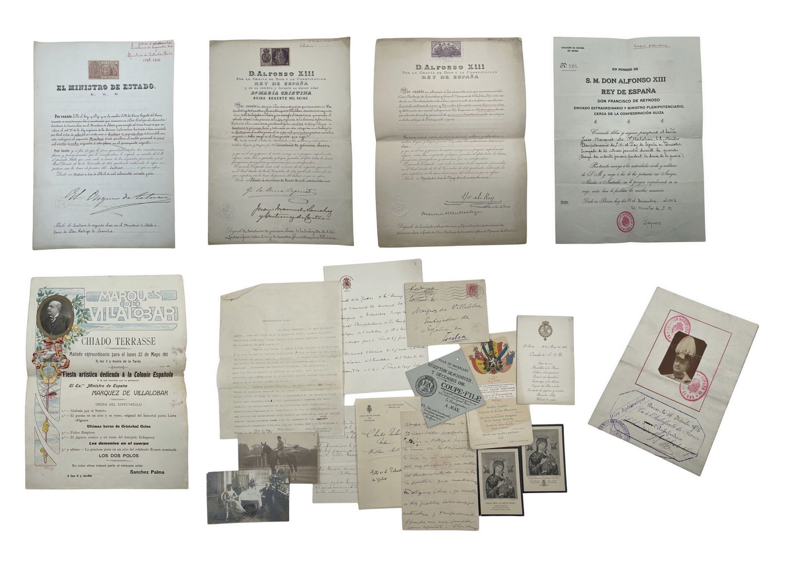 A Very Rare Collection of The Documents from The Estate of The Marquis of Villalobar (1 of 8)