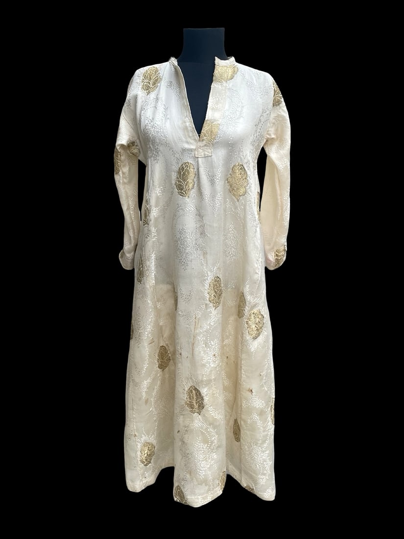 1900's Ottoman Turkish Silk Brocade Dress (1 of 8)