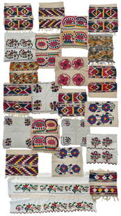 Lot of (22) Ottoman Turkish Peskir Towels and Clothes: Description: Lot of (22) Ottoman Turkish textile peskir towels and clothes Condition: in very good condition. Please note that for textile items, various signs of age, use, tear and wear,