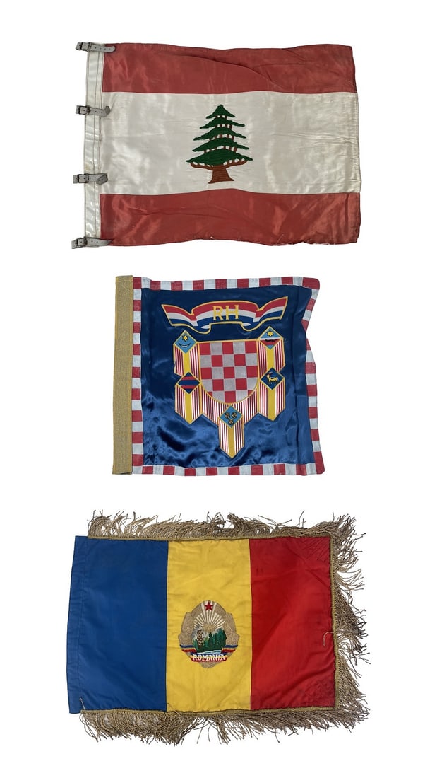 Lot of Romanian, Croatian and Lebanese Presidential Flags (1 of 4)
