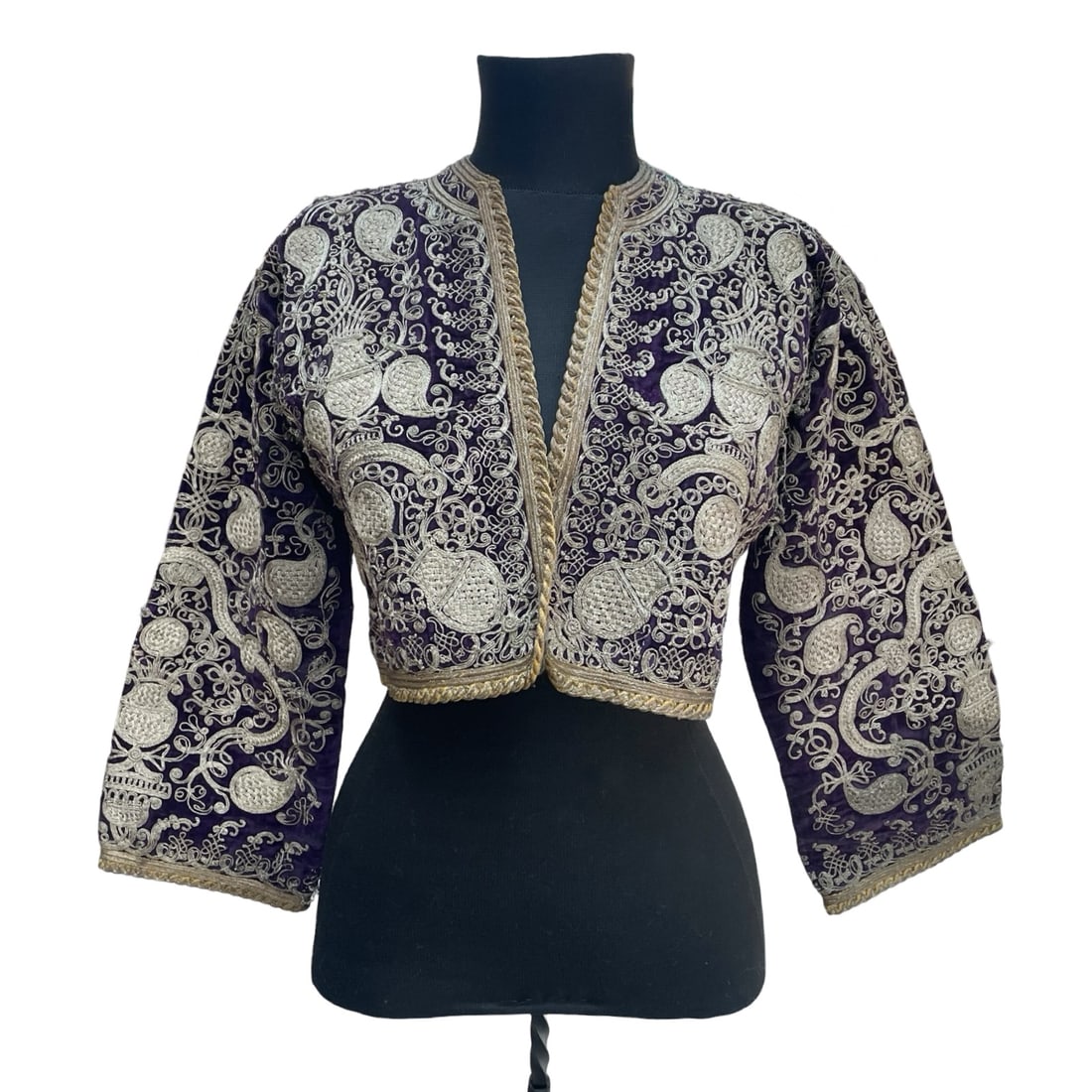 19th Century Ottoman Turkish Metallic Thread Embroidered Cepken Jacket (1 of 13)
