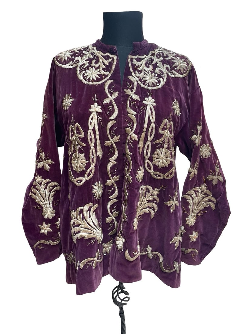 19th Century Ottoman Turkish Metallic Thread Embroidered Bindalli Jacket (1 of 6)