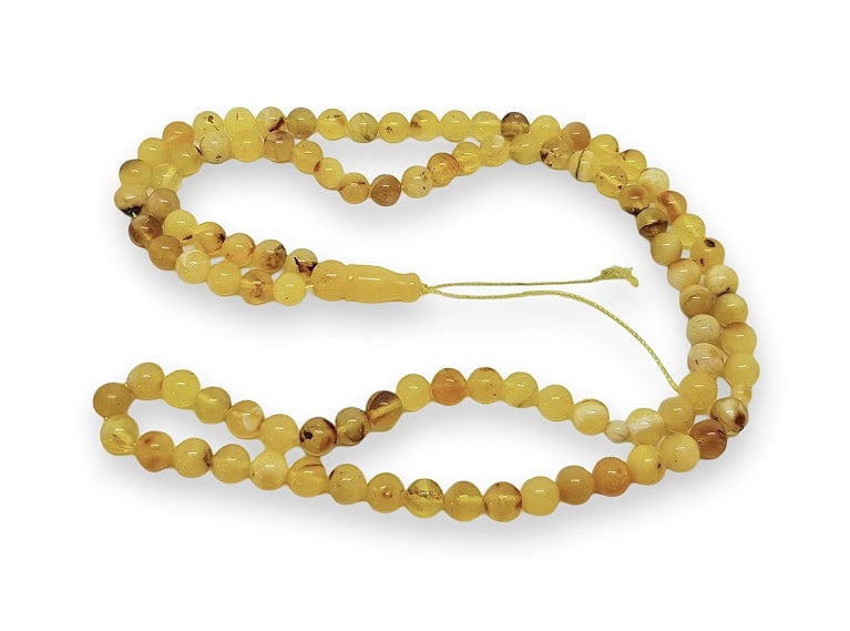 Natural Amber Islamic Rosary 99 Prayer Beads Misbaha (1 of 3)