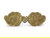 19th Century Greek Gold Gilded Low-grade Silver Belt Buckle