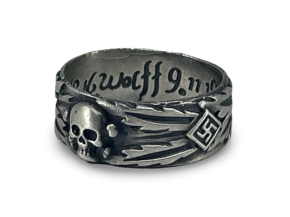 WW2 Third Reich Nazi Silver Ring: WW2 Third Reich Nazi silver ring . 1936 dated with inscription. Worldwide shipping including handling $25. IMPORTANT NOTES We provide domestic bank accounts for US, UK and EURO zone customers for easy